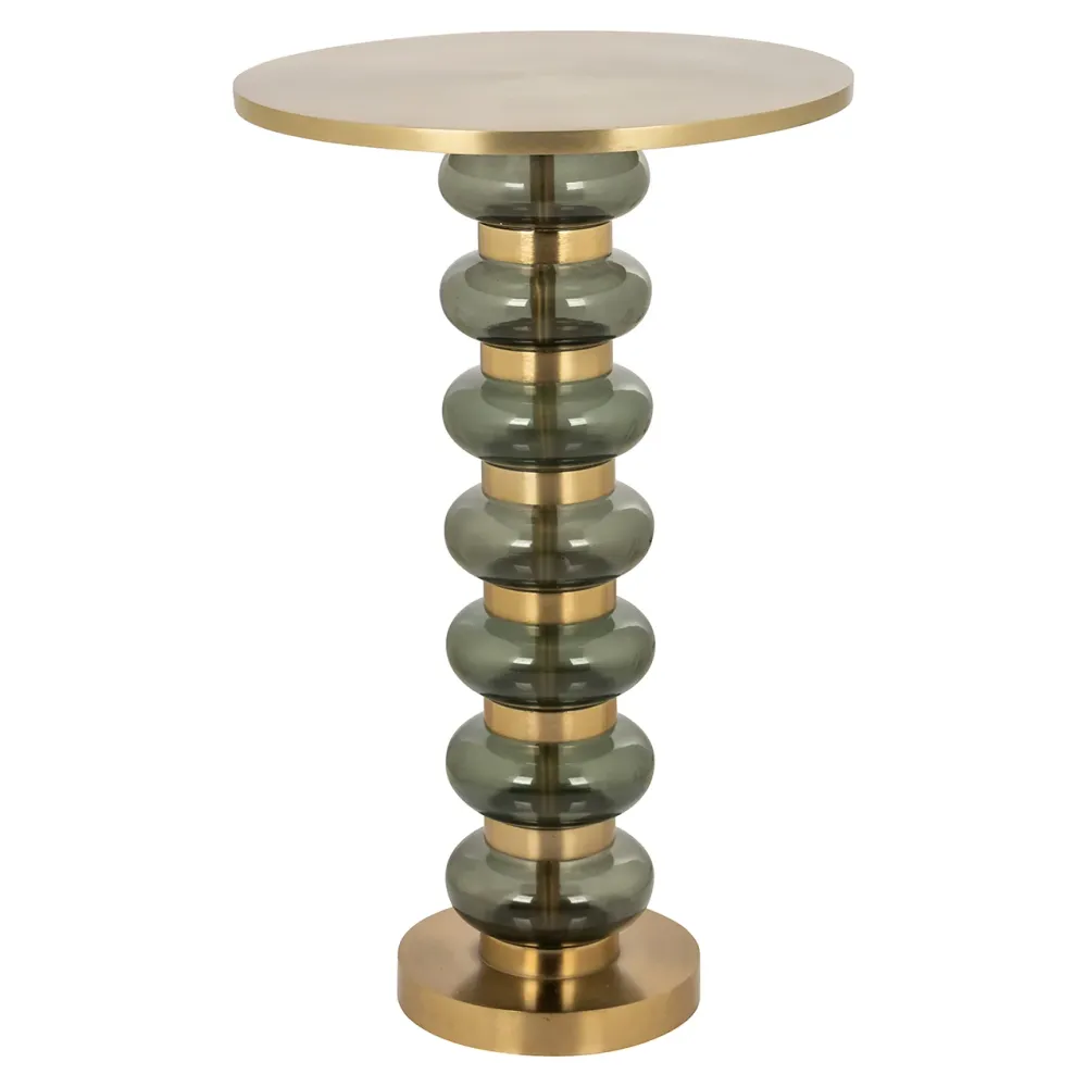 Beistelltisch Bowiene grün (Brushed Gold)