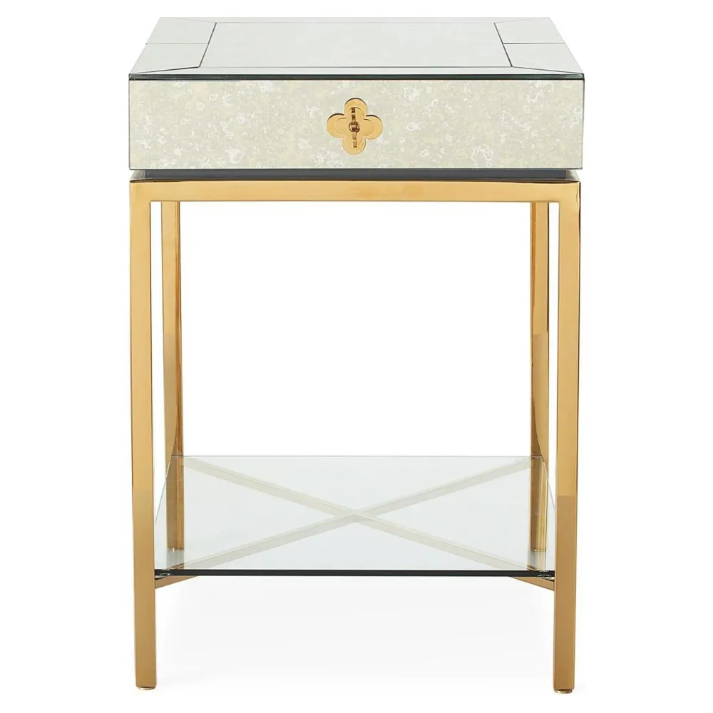 Beistelltisch DELPHINE silber-gold