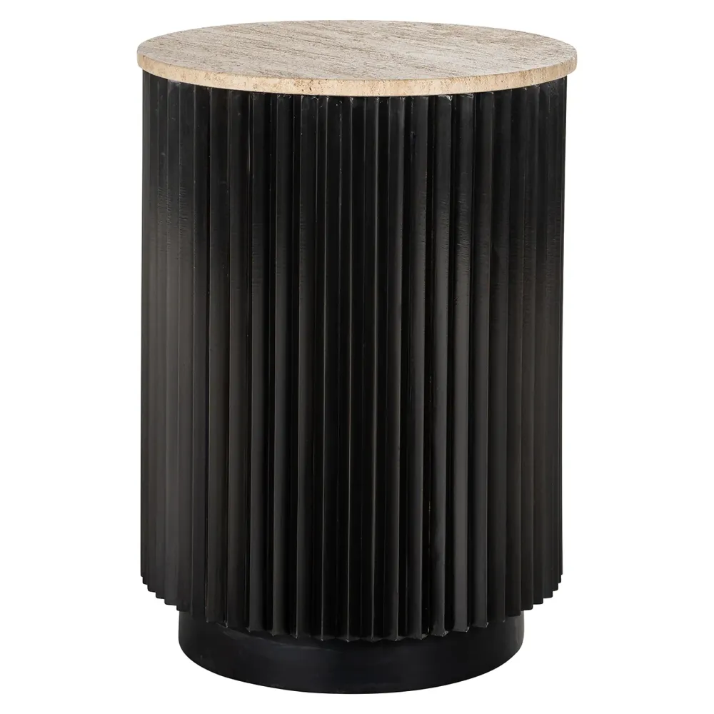 Beistelltisch Hampton 45Ø (Dark brown)