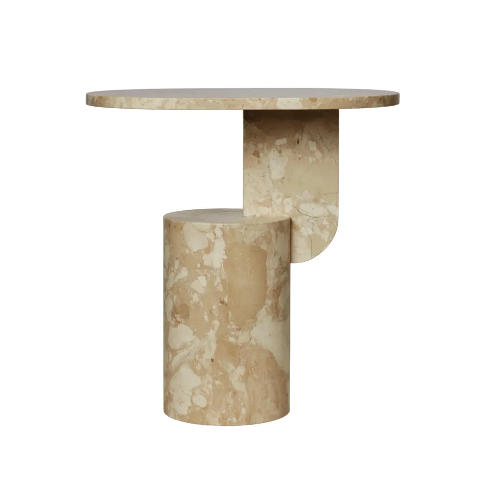 Beistelltisch INSERT beige Marmor