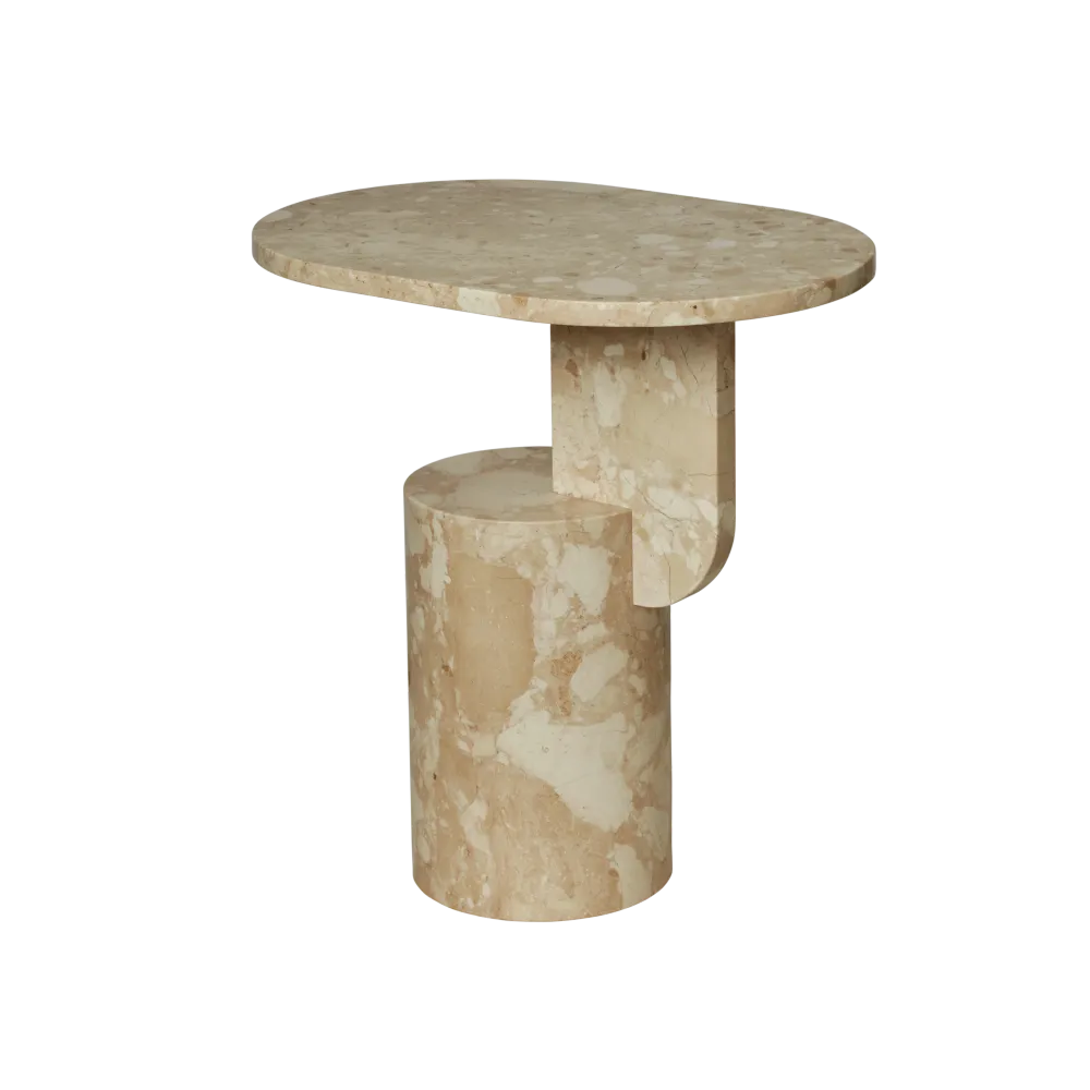 Beistelltisch INSERT beige Marmor