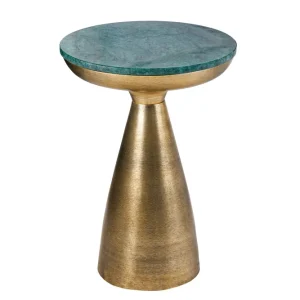 Beistelltisch Jura 40cm Marmor gold grün