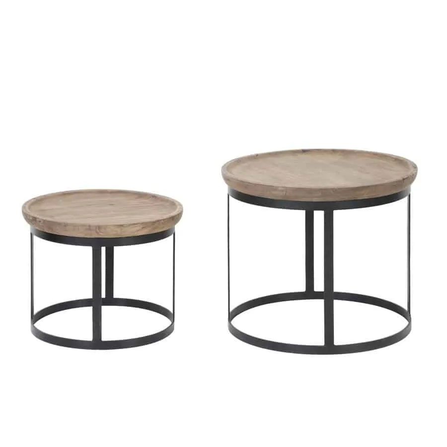 Beistelltisch MACHALA Holz-schwarz 2er-Set