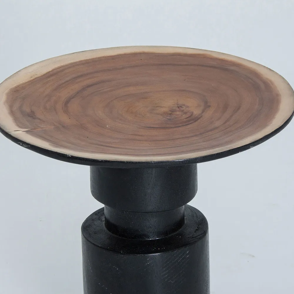 Beistelltisch SAURIS schwarzes tropisches Holz