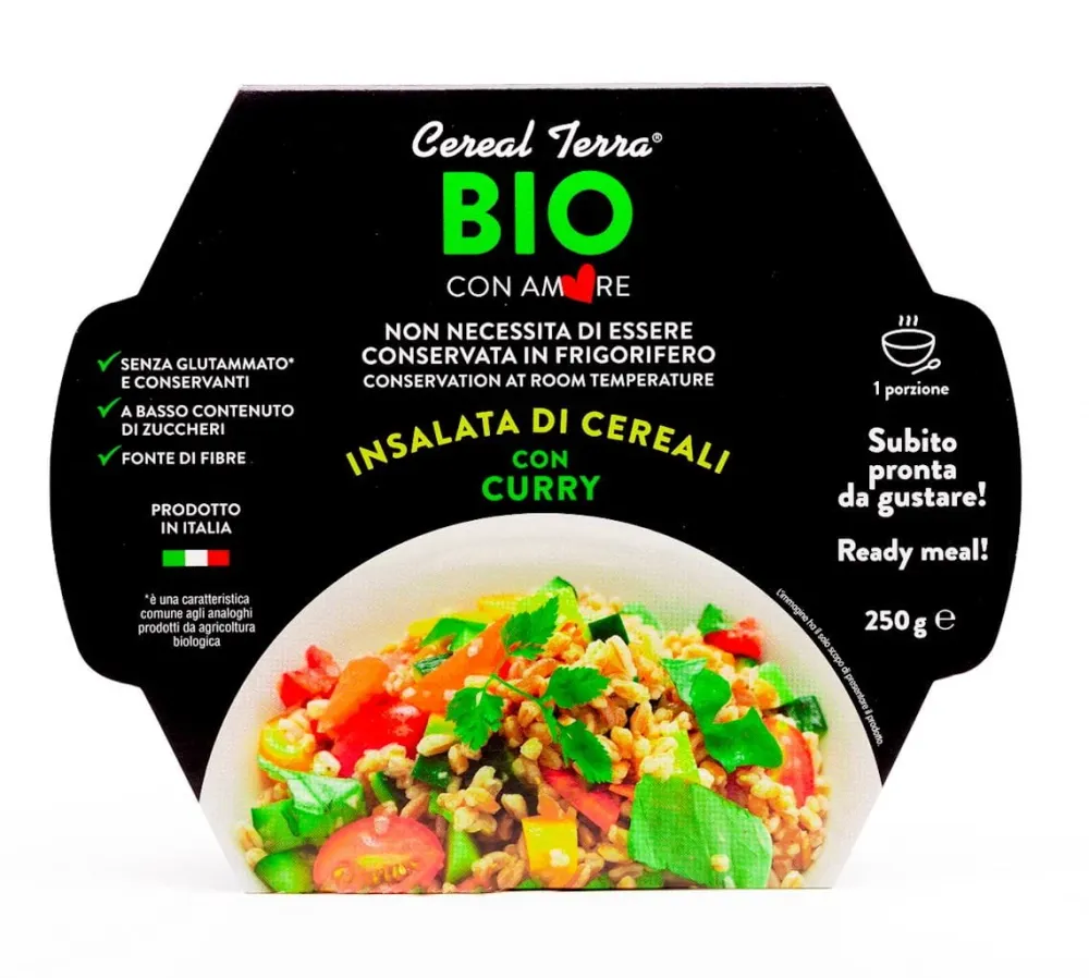 BÖHNENSALAT MIT GEMÜSE UND CURRY BIO 200 g - TERRA