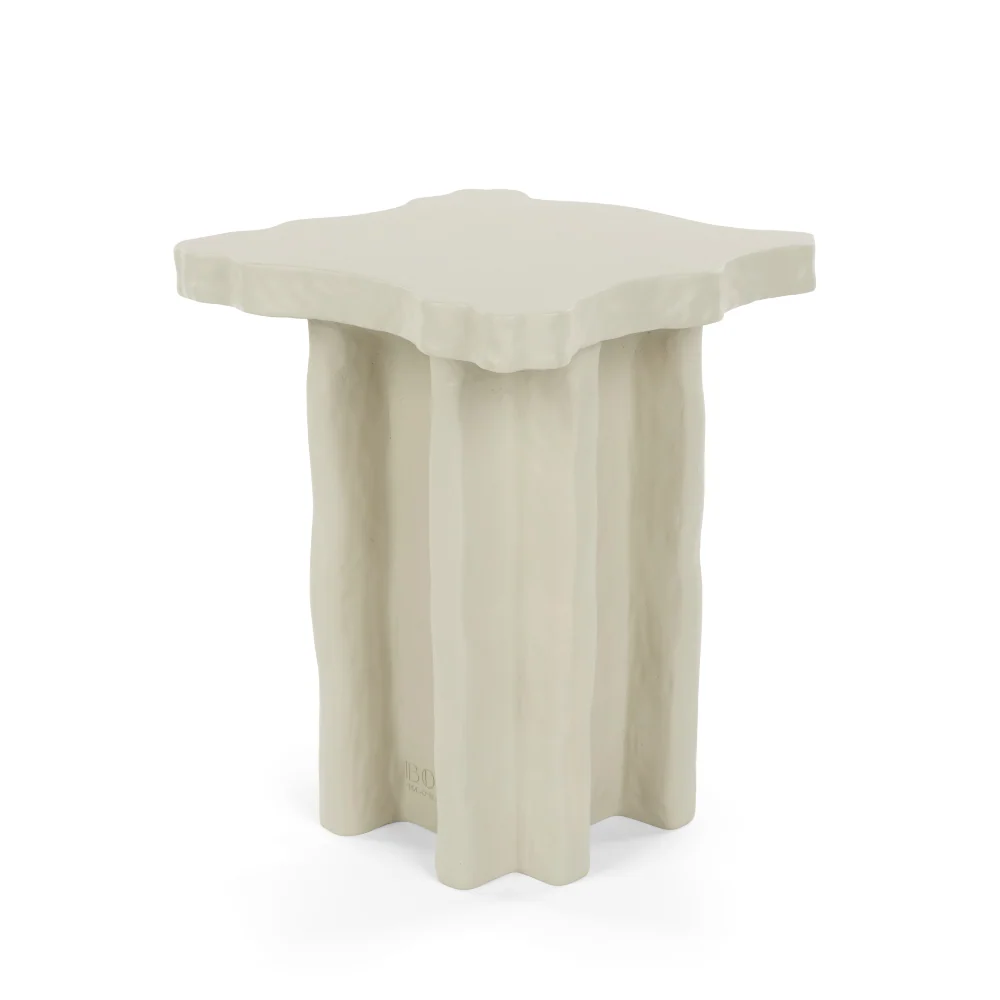 BORN TO BE ALIVE quadratischer Beistelltisch beige