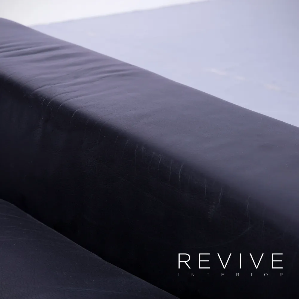 Brühl Designer Leder Sessel Schwarz Einsitzer Echtleder Funktion #5006