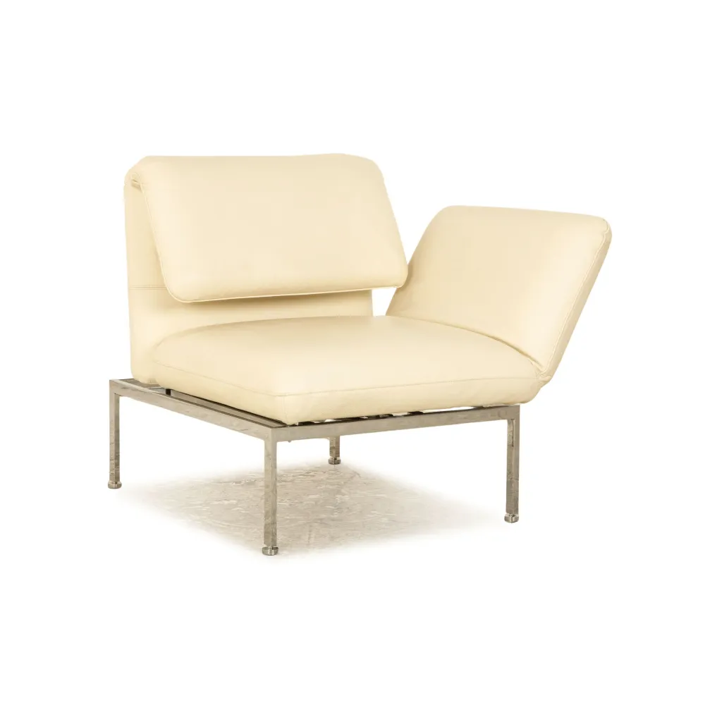 Brühl Roro Leder Sessel Creme manuelle Funktion Relaxfunktion Schlaffunktion Armlehne rechts