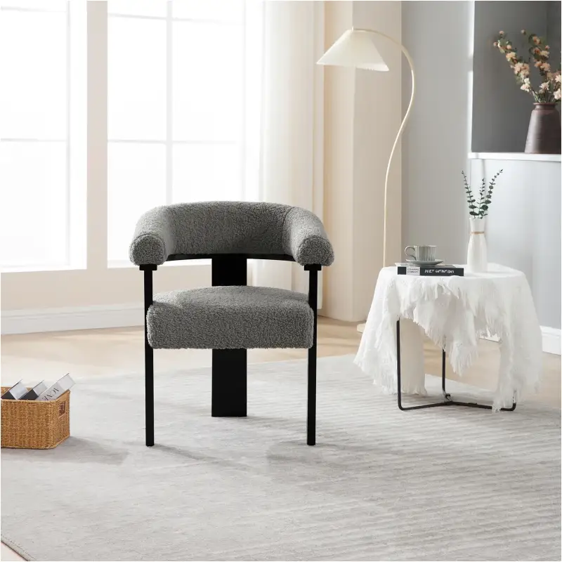 BukkitBow – Sessel mit Fleece (Lammfell-Optik) – Gestell aus Gummibaumholz – Ergonomisch und bequem – Modernes Design