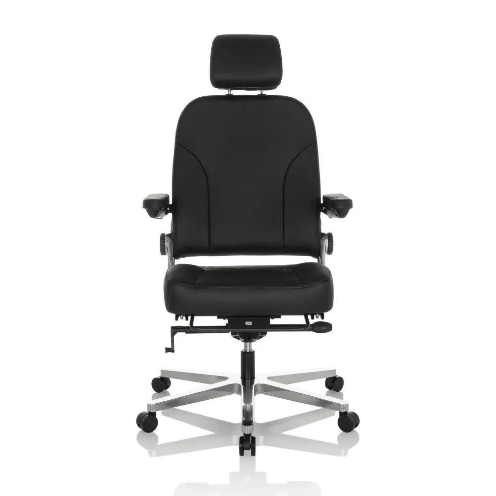 B-Ware Hjh Office Bürostuhl Chefsessel 24 Hours F Leder Schwarz Sessel Stuhl Möbel