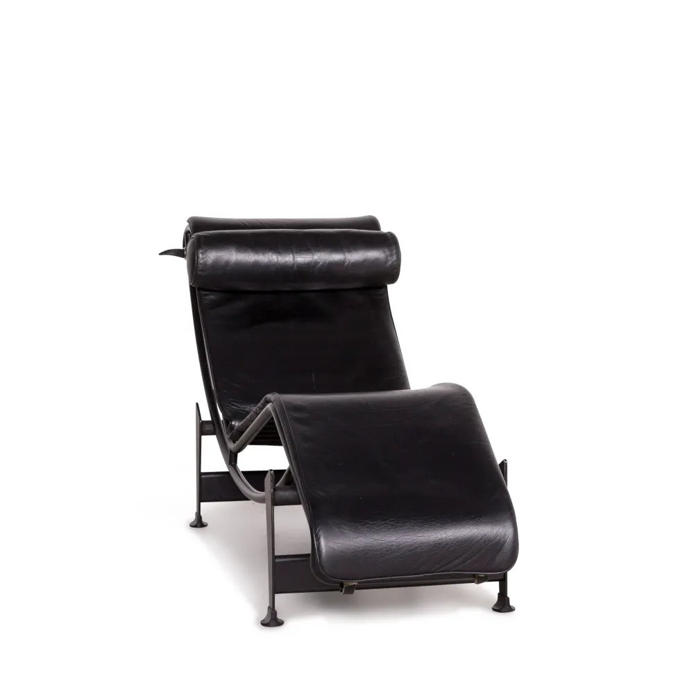 Cassina Le Corbusier LC 4 Leder Liege Schwarz Echtleder Sessel Funktion #7920