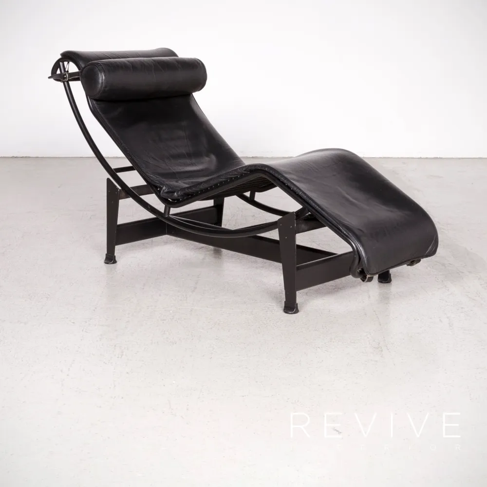 Cassina Le Corbusier LC 4 Leder Liege Schwarz Echtleder Sessel Funktion #7920