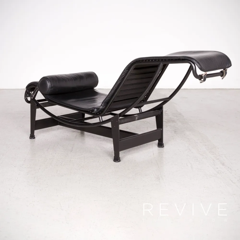 Cassina Le Corbusier LC 4 Leder Liege Schwarz Echtleder Sessel Funktion #7920