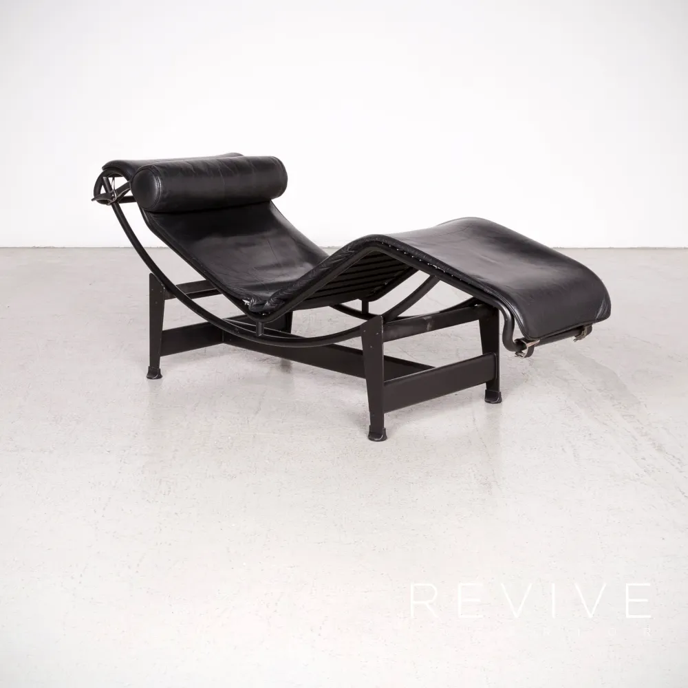 Cassina Le Corbusier LC 4 Leder Liege Schwarz Echtleder Sessel Funktion #7920