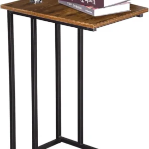 C-Form Beistelltisch 49x33x68cm Kaffeetisch Metallgestell