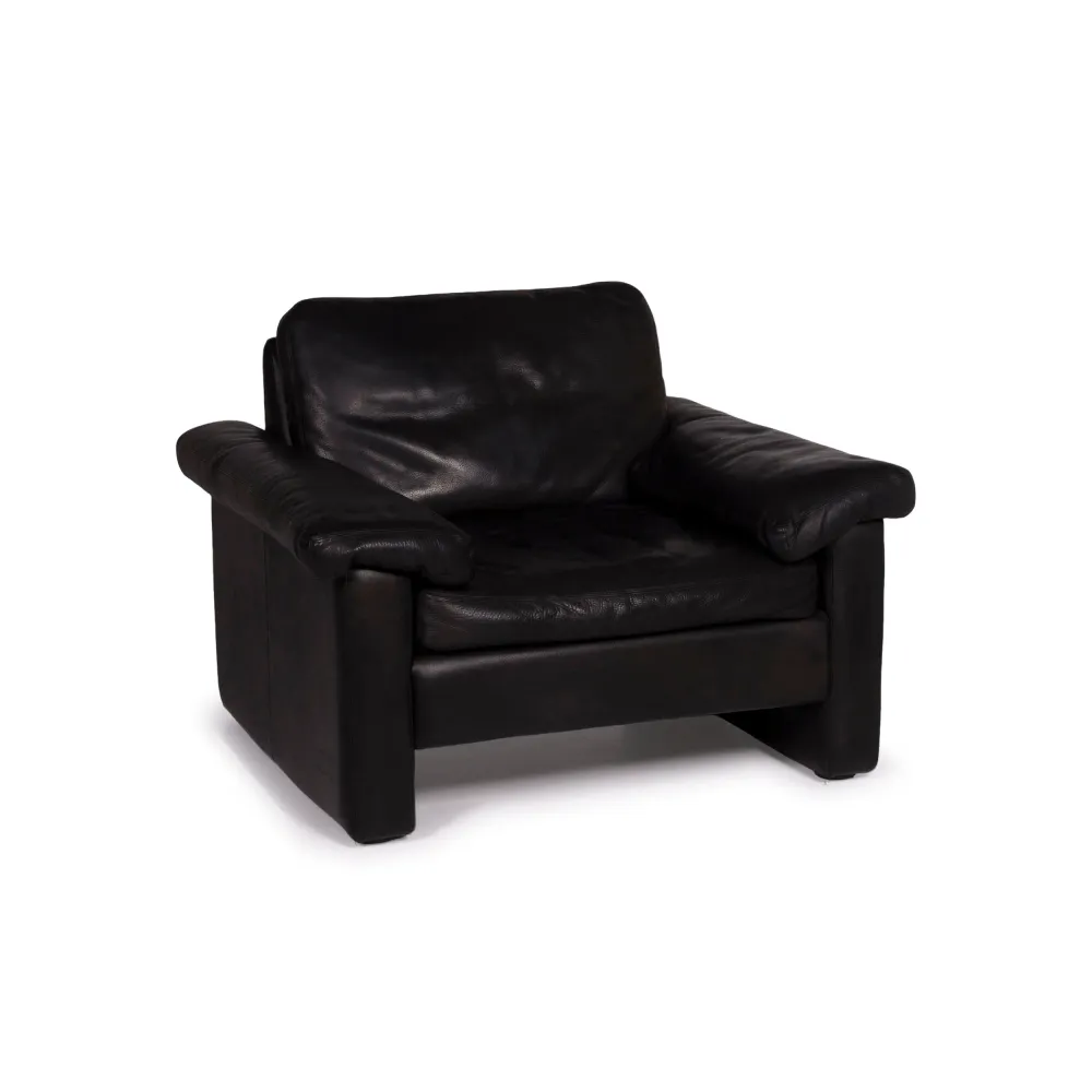 Cor Conseta Leder Sessel Schwarz #11315
