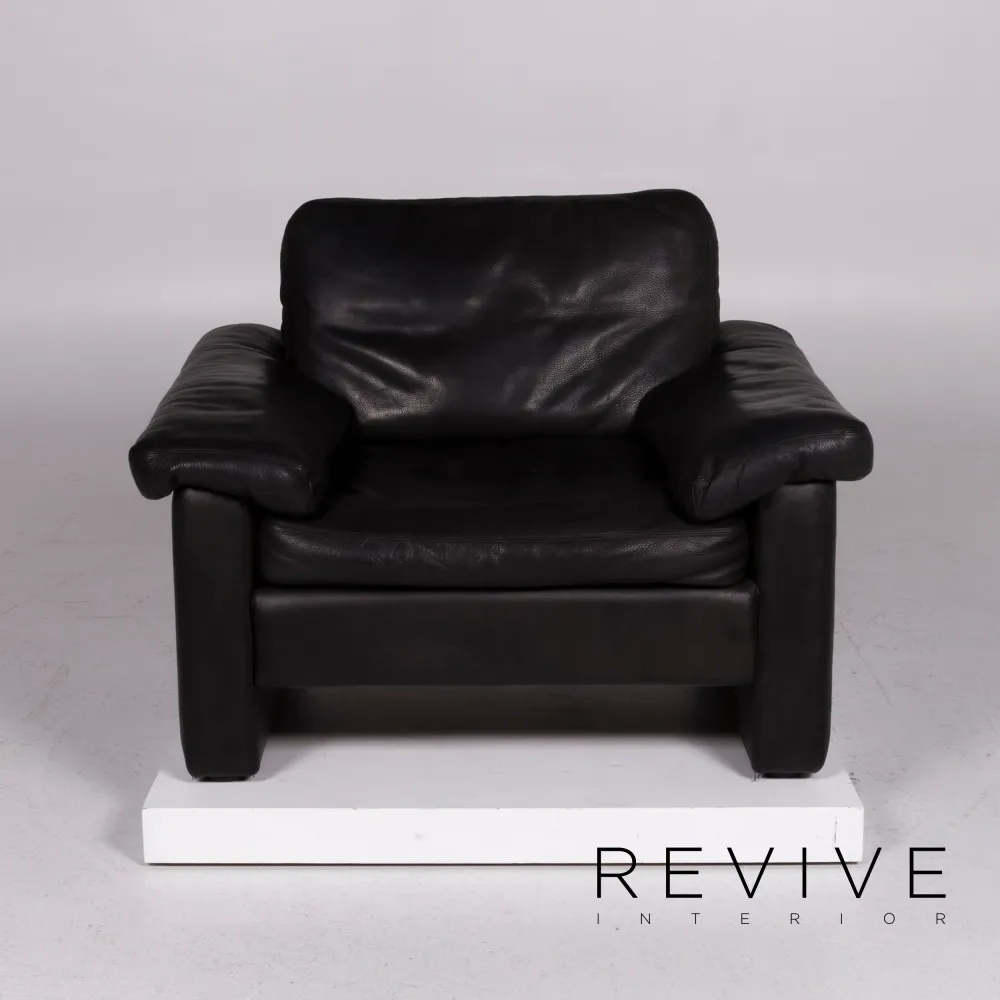 Cor Conseta Leder Sessel Schwarz #11315