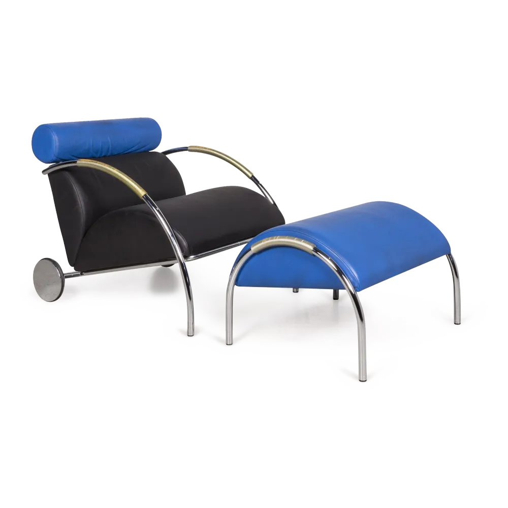 Cor Zyklus Designer Leder Sessel Hocker Echtleder #8178