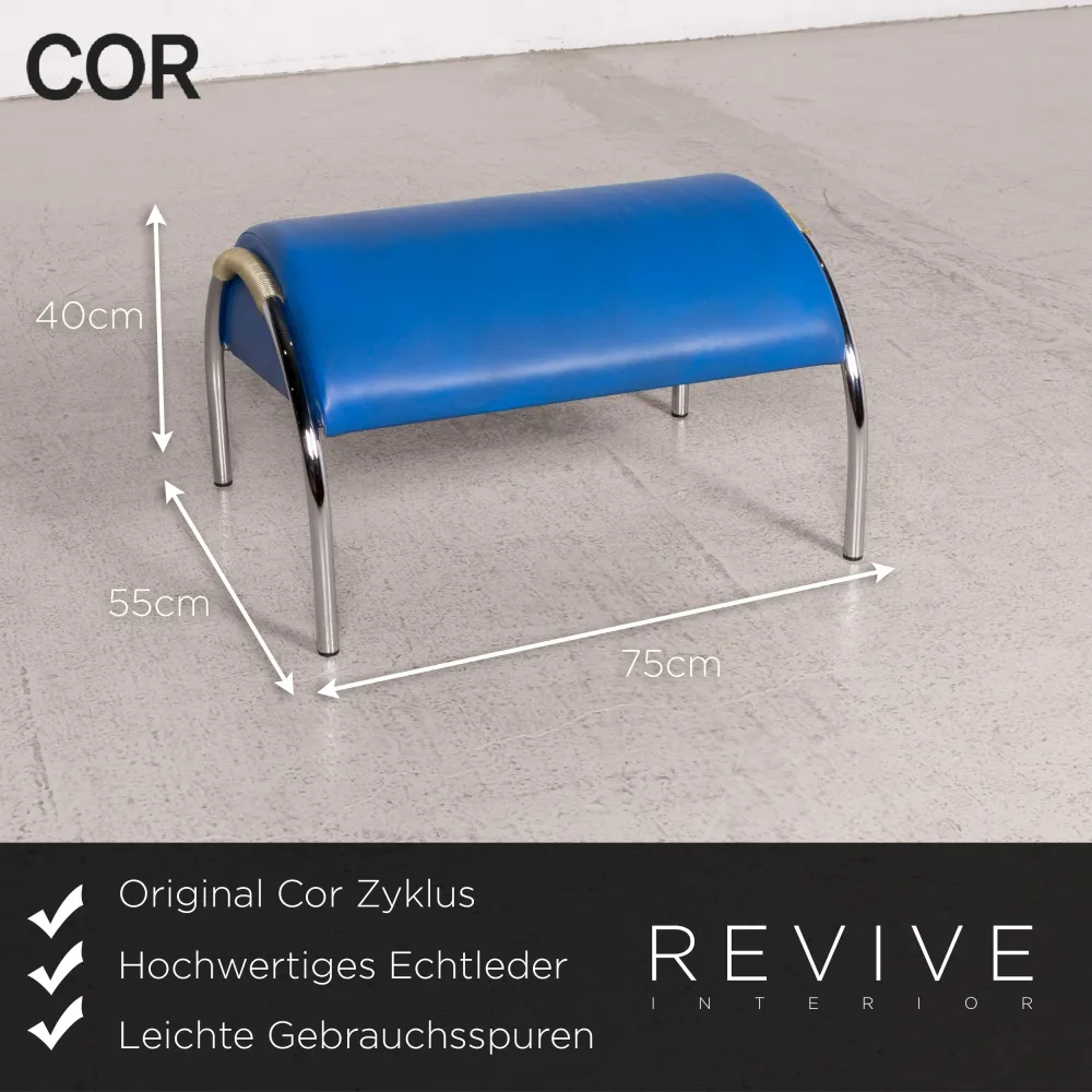 Cor Zyklus Designer Leder Sessel Hocker Echtleder #8178