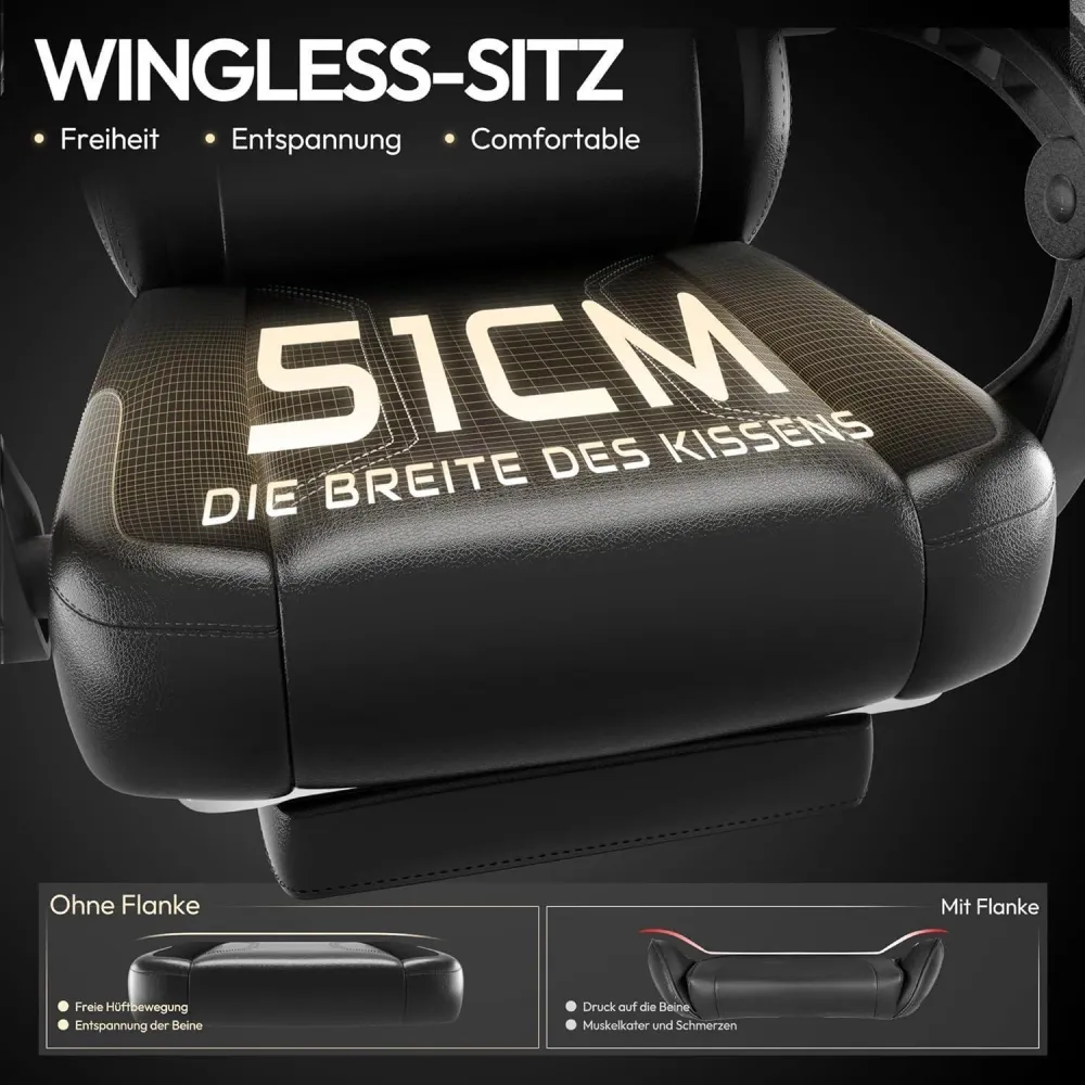 Dowinx Gaming Stuhl Racing Gamer Ergonomischer Sessel