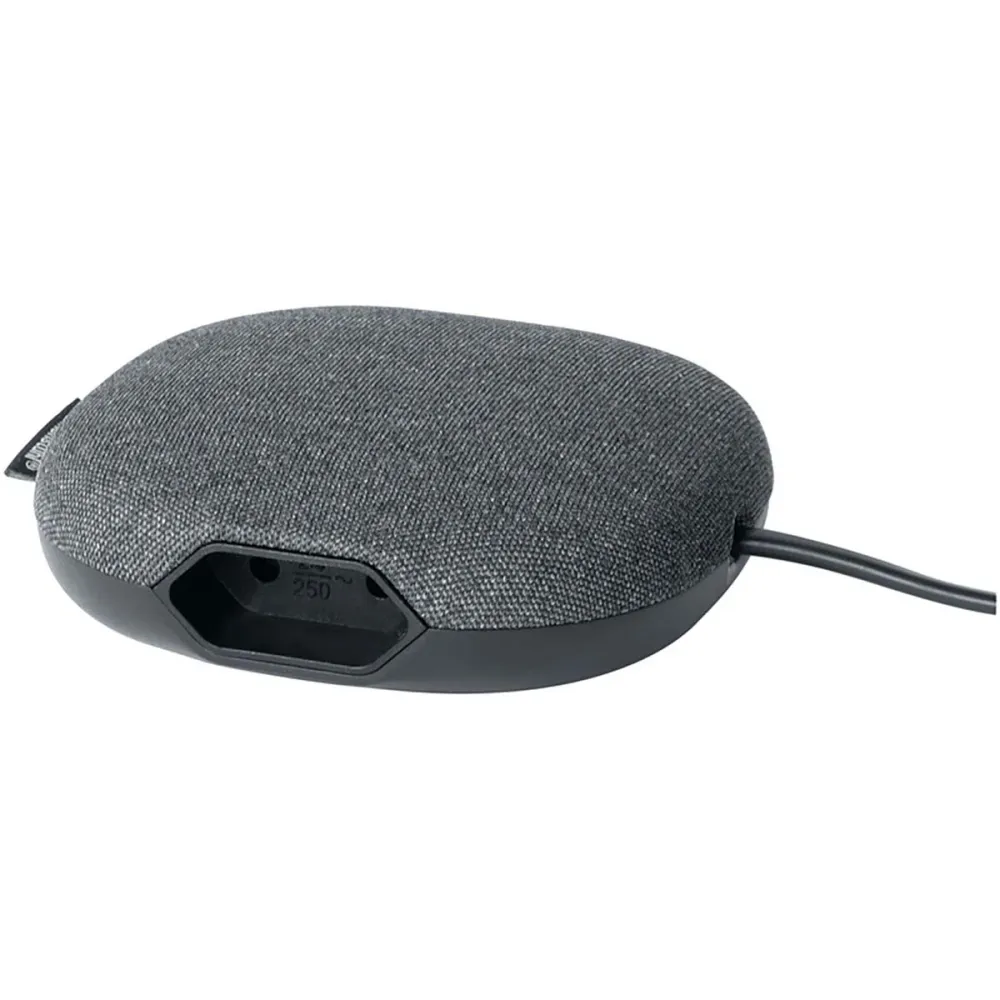Estilo Ladestation mit Textiloberfläche (Möbel-Steckdose mit 1x Euro-Steckdose und 2x USB-Charger, inklusive Klettkabelbin...