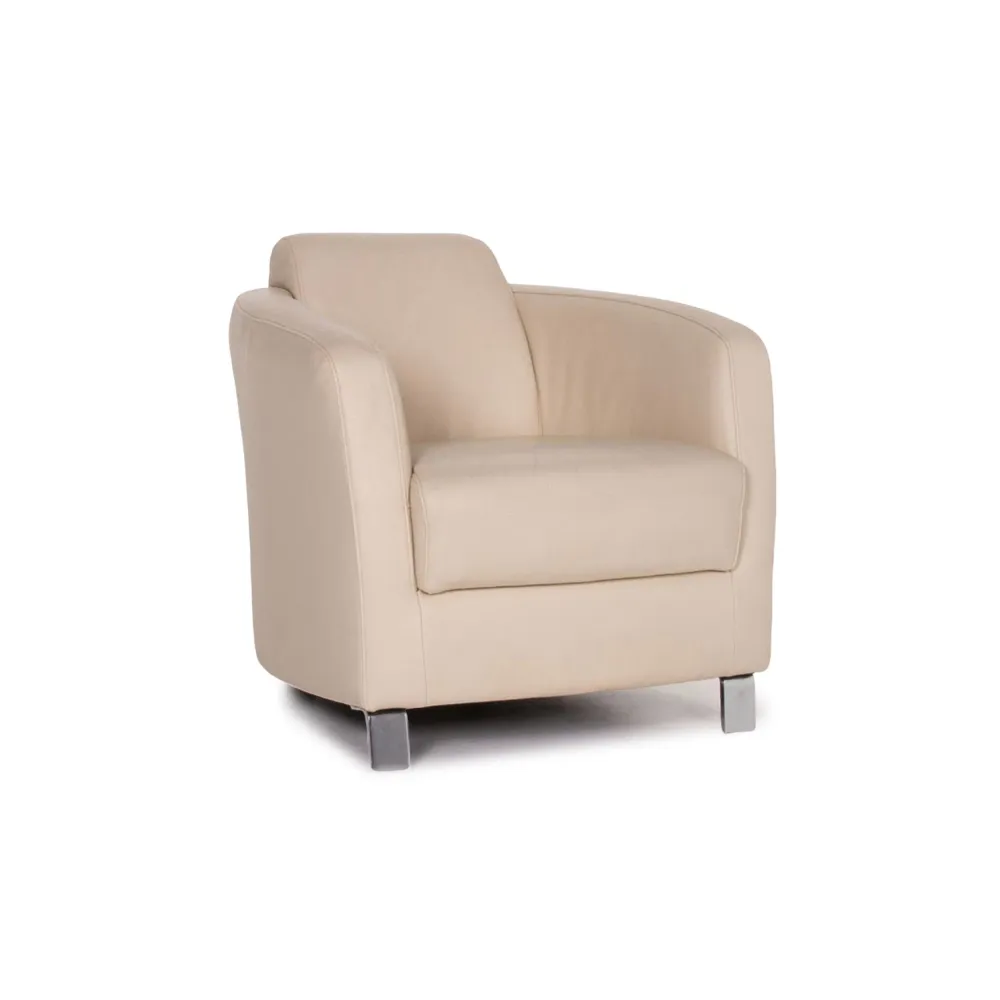Ewald Schillig Leder Sessel Creme #13560