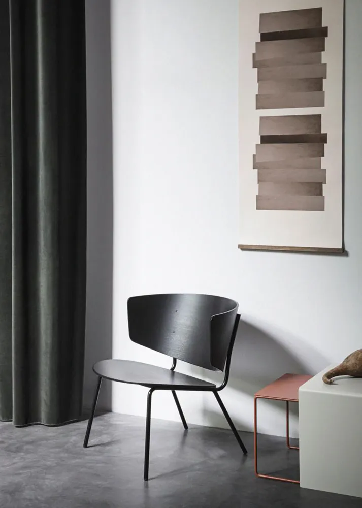 HERMAN LOUNGE Sessel schwarz