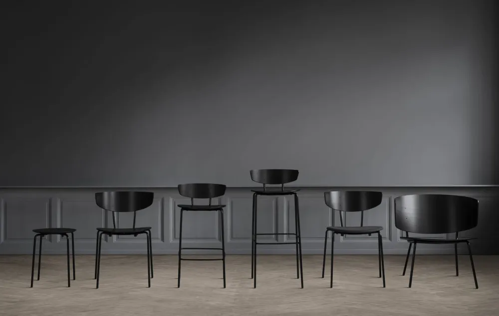 HERMAN LOUNGE Sessel schwarz