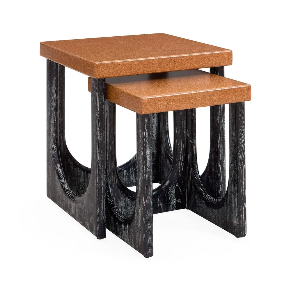 Jonathan Adler 2er Set Beistelltisch Coliseum aus Kork