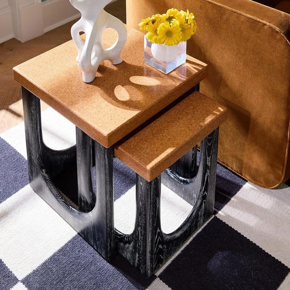 Jonathan Adler 2er Set Beistelltisch Coliseum aus Kork