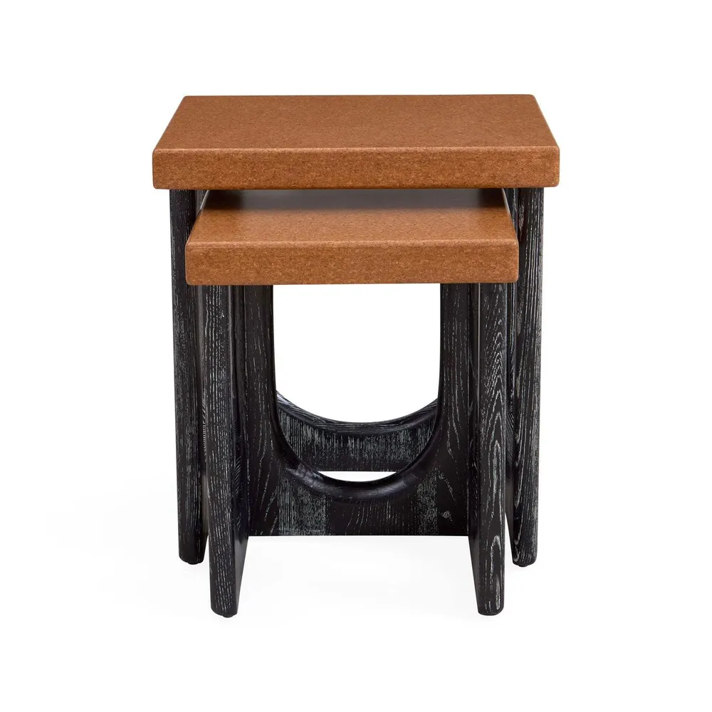 Jonathan Adler 2er Set Beistelltisch Coliseum aus Kork