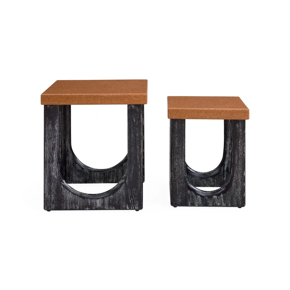 Jonathan Adler 2er Set Beistelltisch Coliseum aus Kork