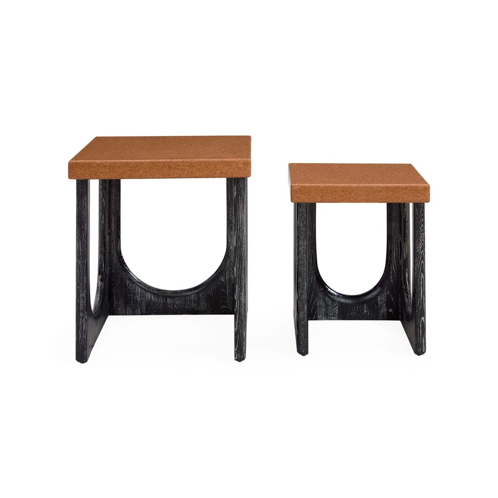 Jonathan Adler 2er Set Beistelltisch Coliseum aus Kork