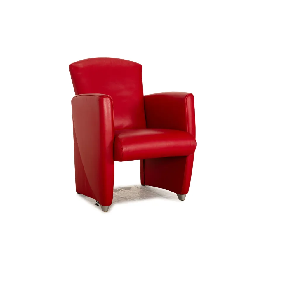 Jori Leder Sessel Rot