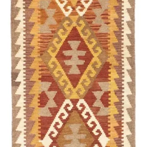 Kelim Teppich - Oriental 203 x 64 cm - hellbraun