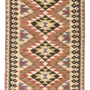 Kelim Teppich - Oriental 207 x 85 cm - hellbraun
