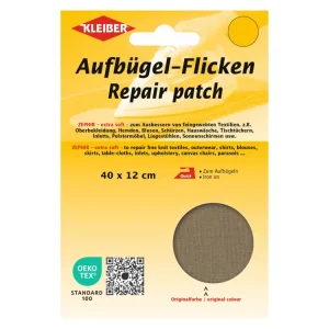 Kleiber 32005 Aufbügel-Flicken ZEPHIR Großpackung - extra soft - hellbraun - 40cm x 12cm