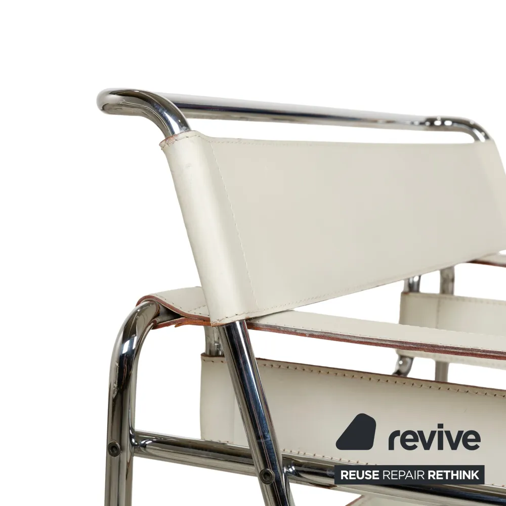Knoll International Wassily Chair Leder Sessel Creme Bauhaus