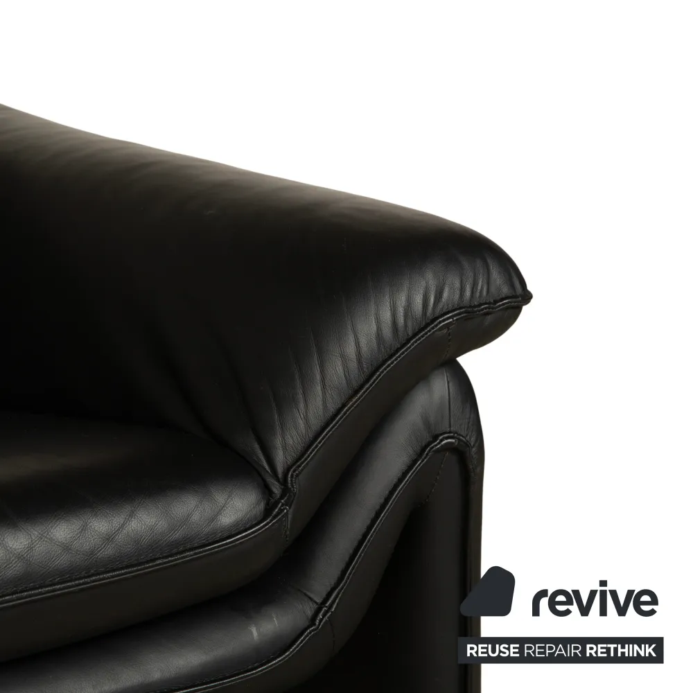 Laauser Leder Sessel Schwarz