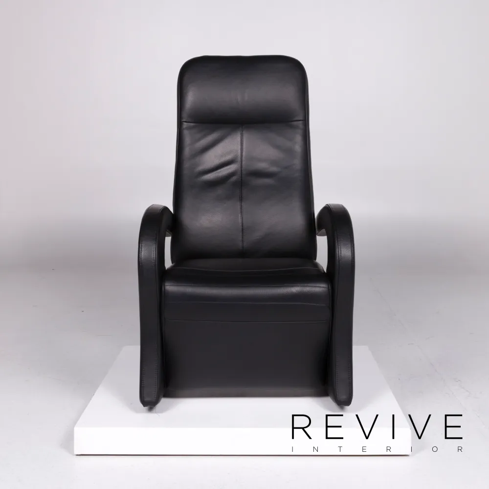 Laauser Leder Sessel Schwarz inkl. Relaxfunktion #10790
