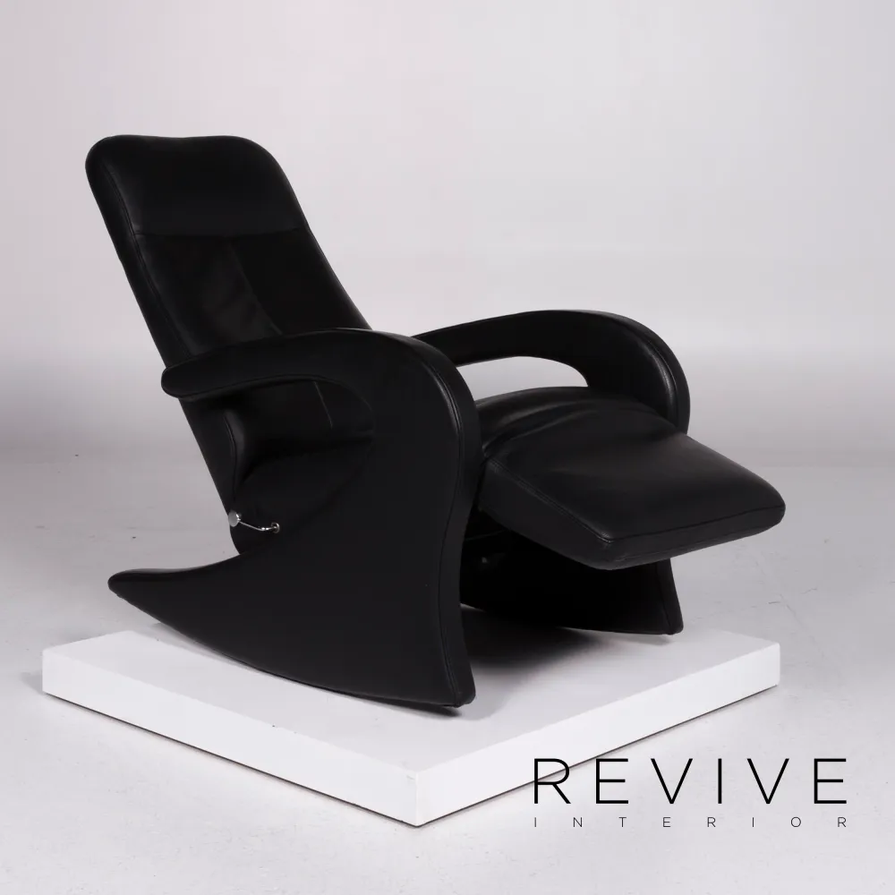 Laauser Leder Sessel Schwarz inkl. Relaxfunktion #10790