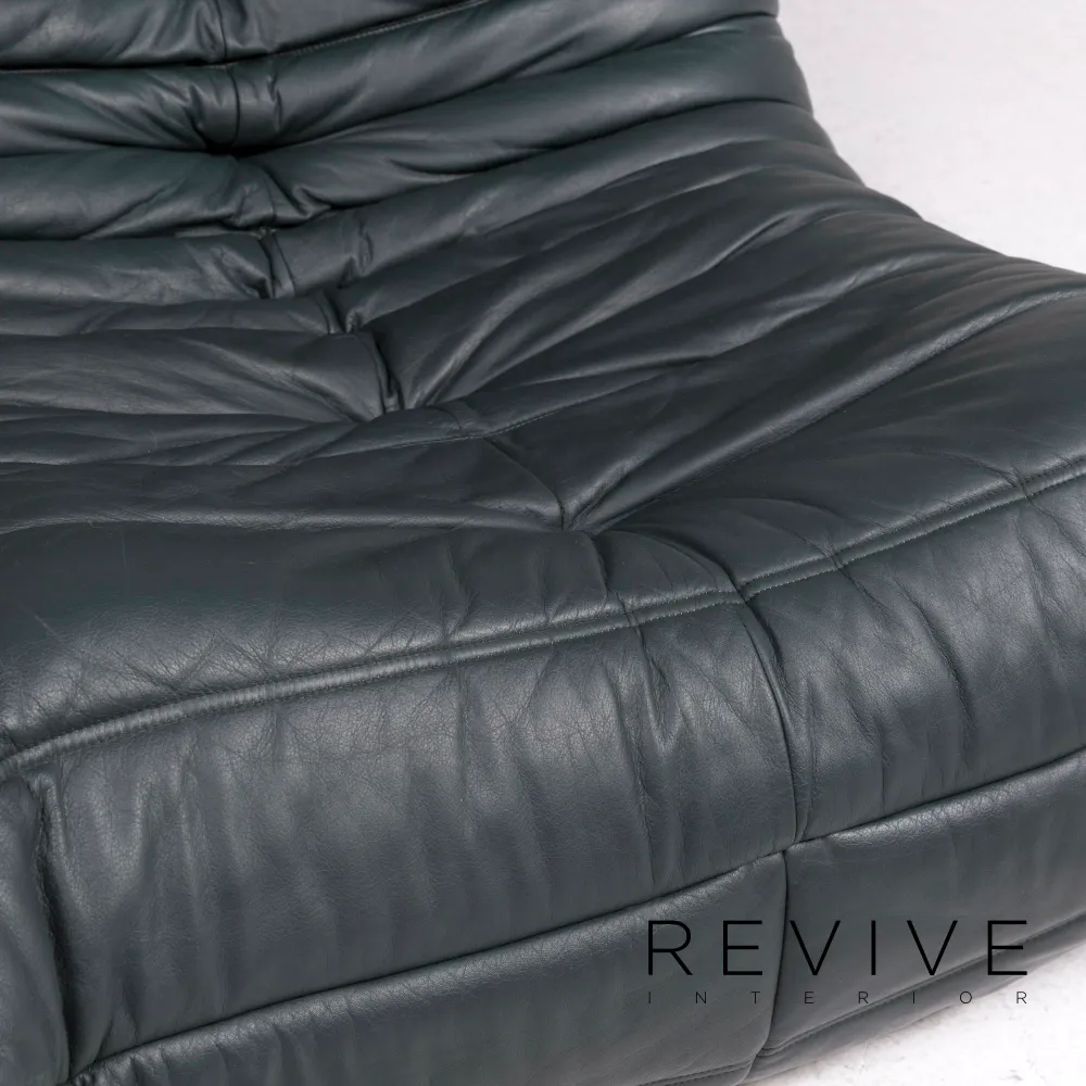 ligne roset Togo Leder Sessel Grün Dunkelgrün #12266