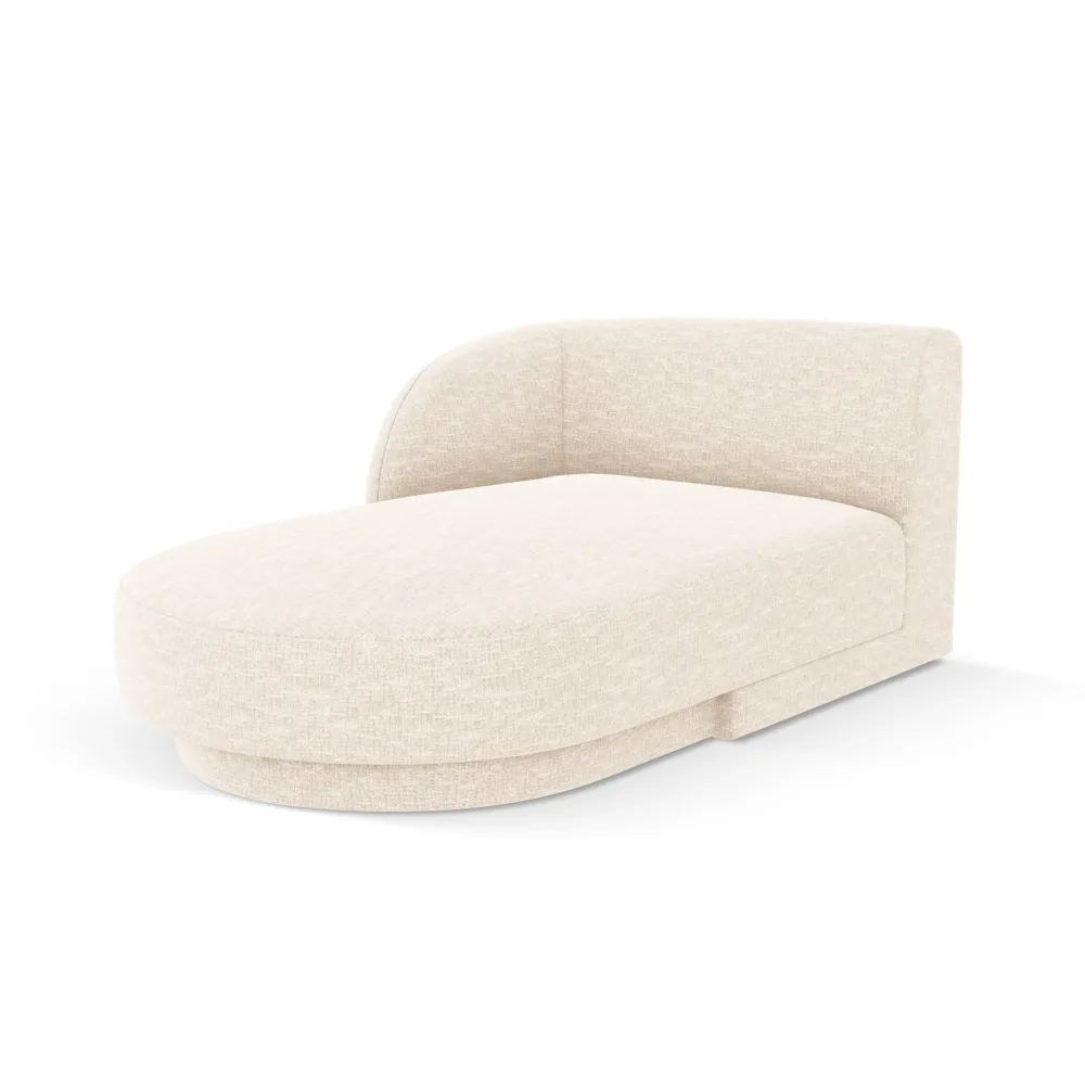 Linksseitiger Sessel MILEY Elfenbein Chenille