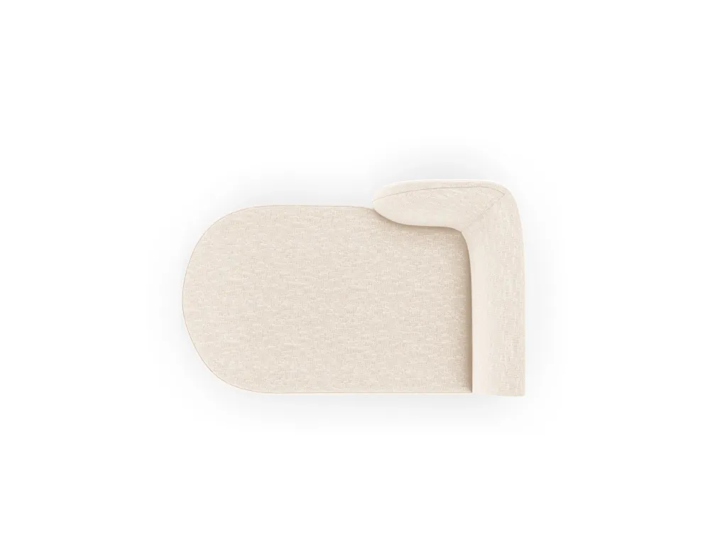 Linksseitiger Sessel MILEY Elfenbein Chenille