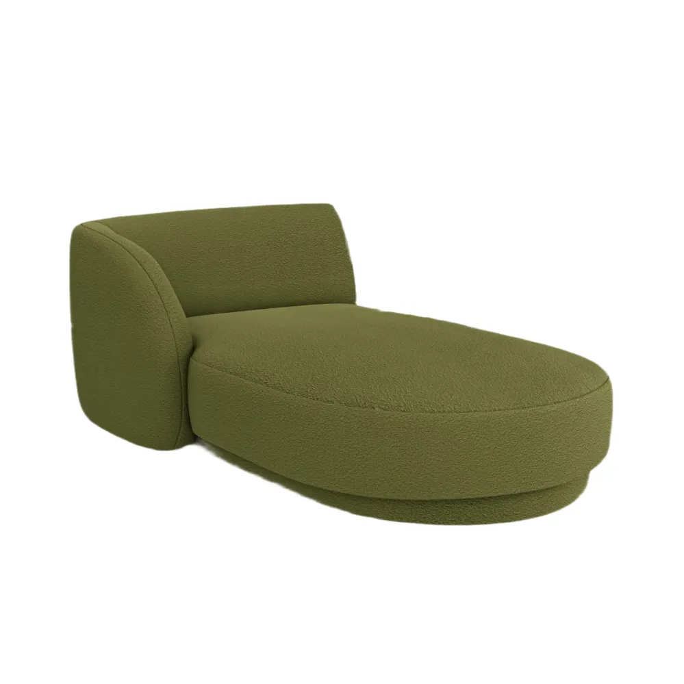 Linksseitiger Sessel MILEY grün Boucle