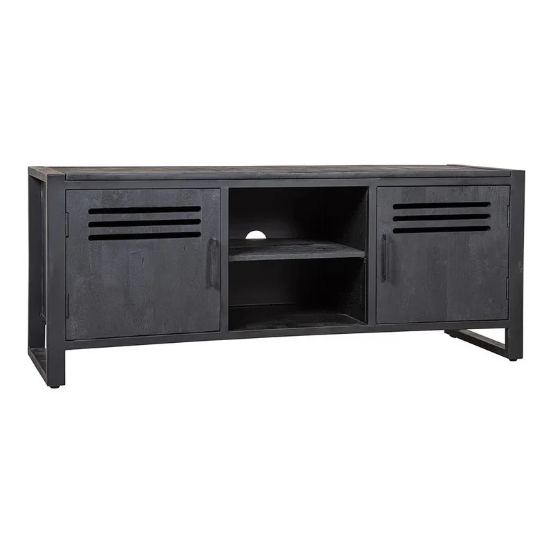 Mangoholz TV-Möbel Henderson Schwarz 150 cm Mahom