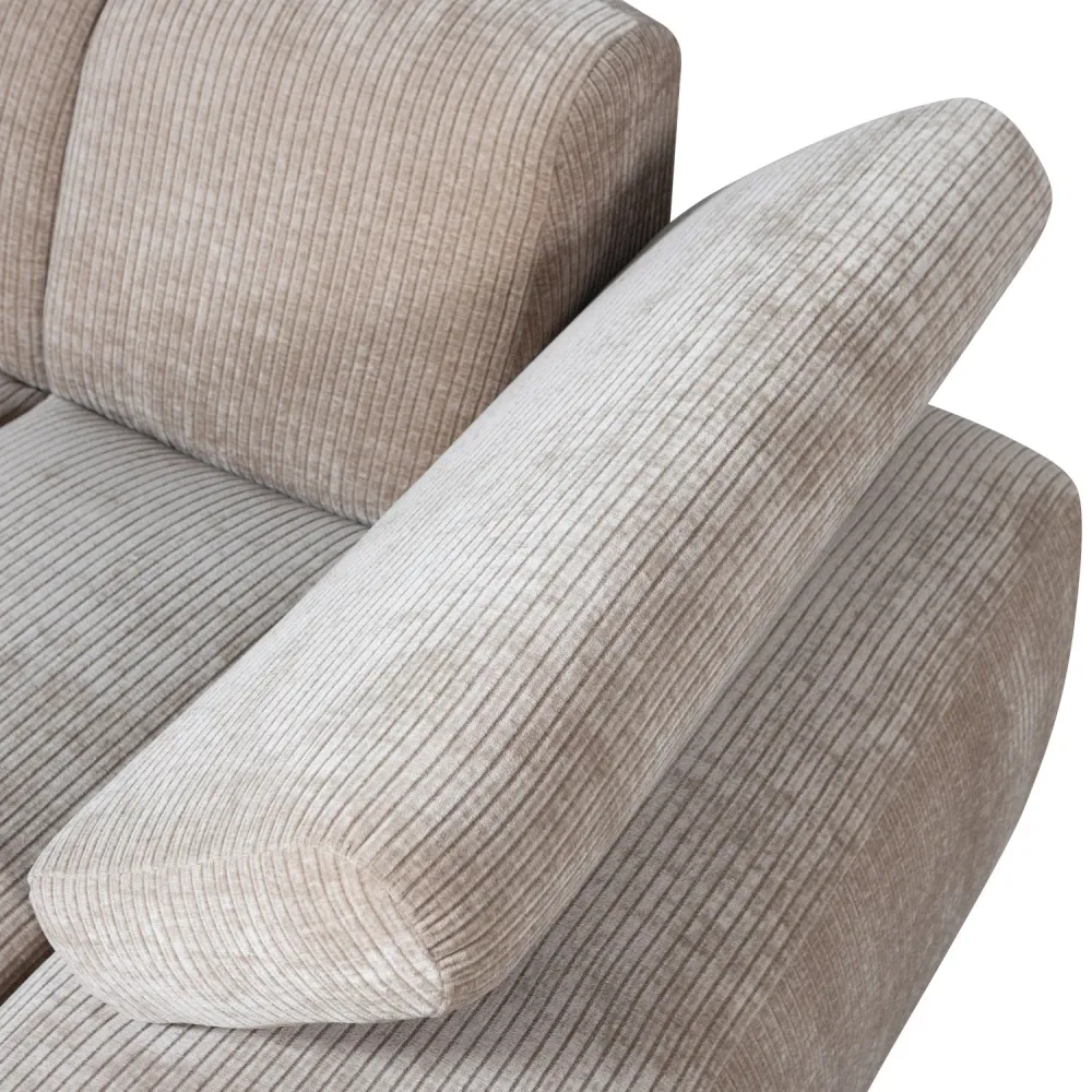 Modulsofa MOJO - rechtsseitiger Chaiselongue dunkelbeigem Cord