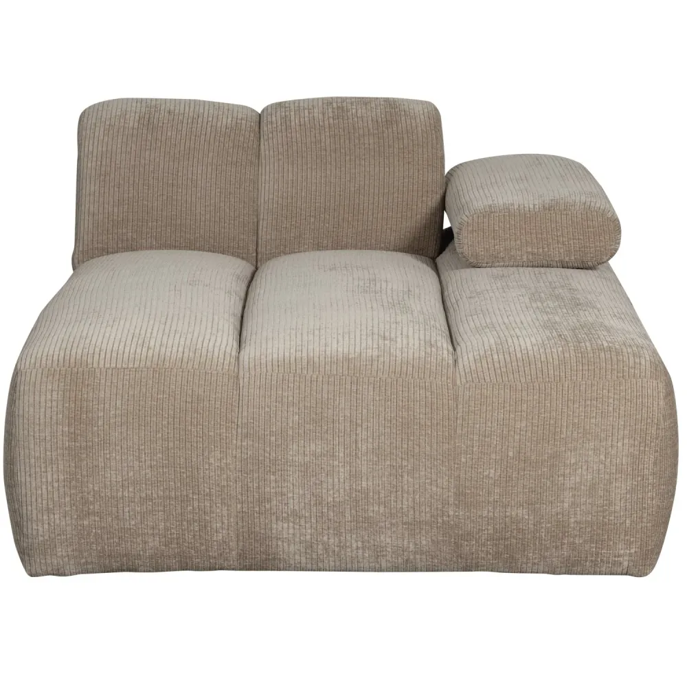 Modulsofa MOJO - rechtsseitiger Chaiselongue dunkelbeigem Cord