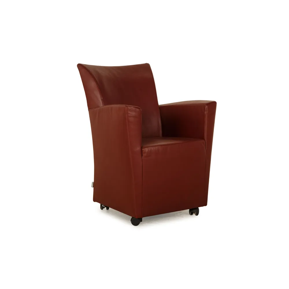 Montis Leder Sessel Weinrot