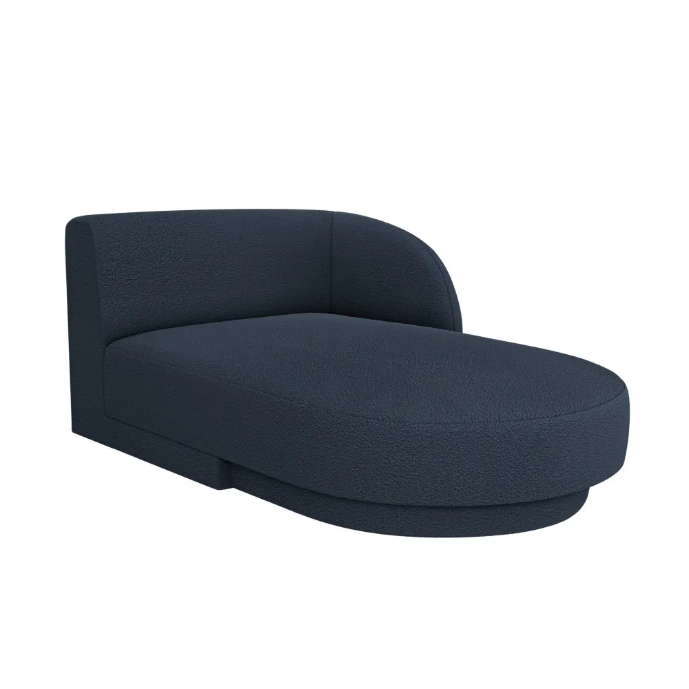 Rechtsseitiger Sessel MILEY dunkelblauer Boucle
